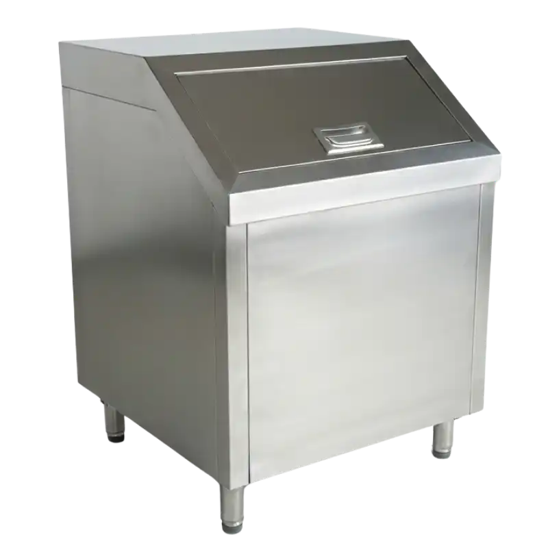 ถังน้ำแข็งสแตนเลส 304 เกรดอาหาร แบบฝาเฉียง บานเปิด รุ่น IB-SO3