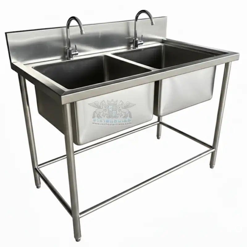 ซิงค์ล้างจาน 2 หลุม+สแตนเลส304