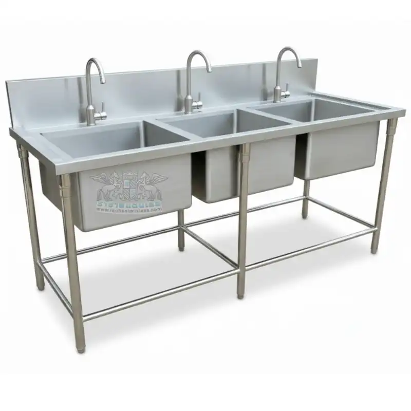 ซิงค์ล้างจาน 3 หลุม+สแตนเลส304